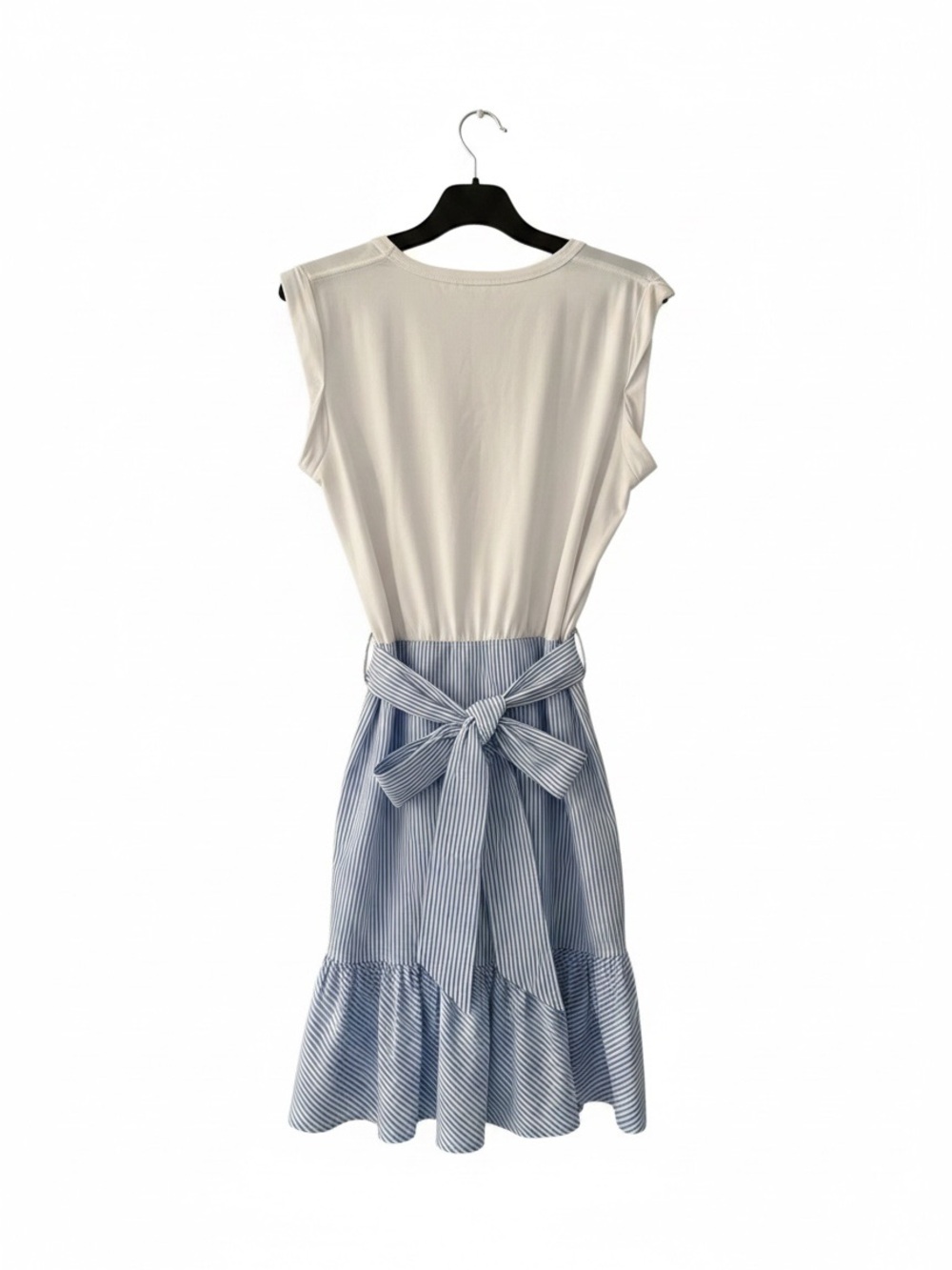 Veronica Beard Blue Stripe Wrap Dress | Size M - Picture 2 of 3